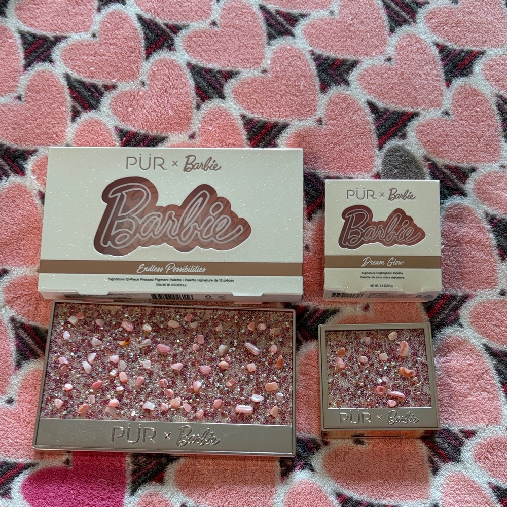 Pur x Barbie Endless Possibilities Eyeshadow & Dream Glow Highlighter Palettes